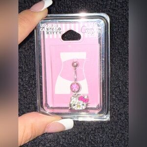 BNIB brand new never used Hello Kitty Pink and Silver Belly Ring